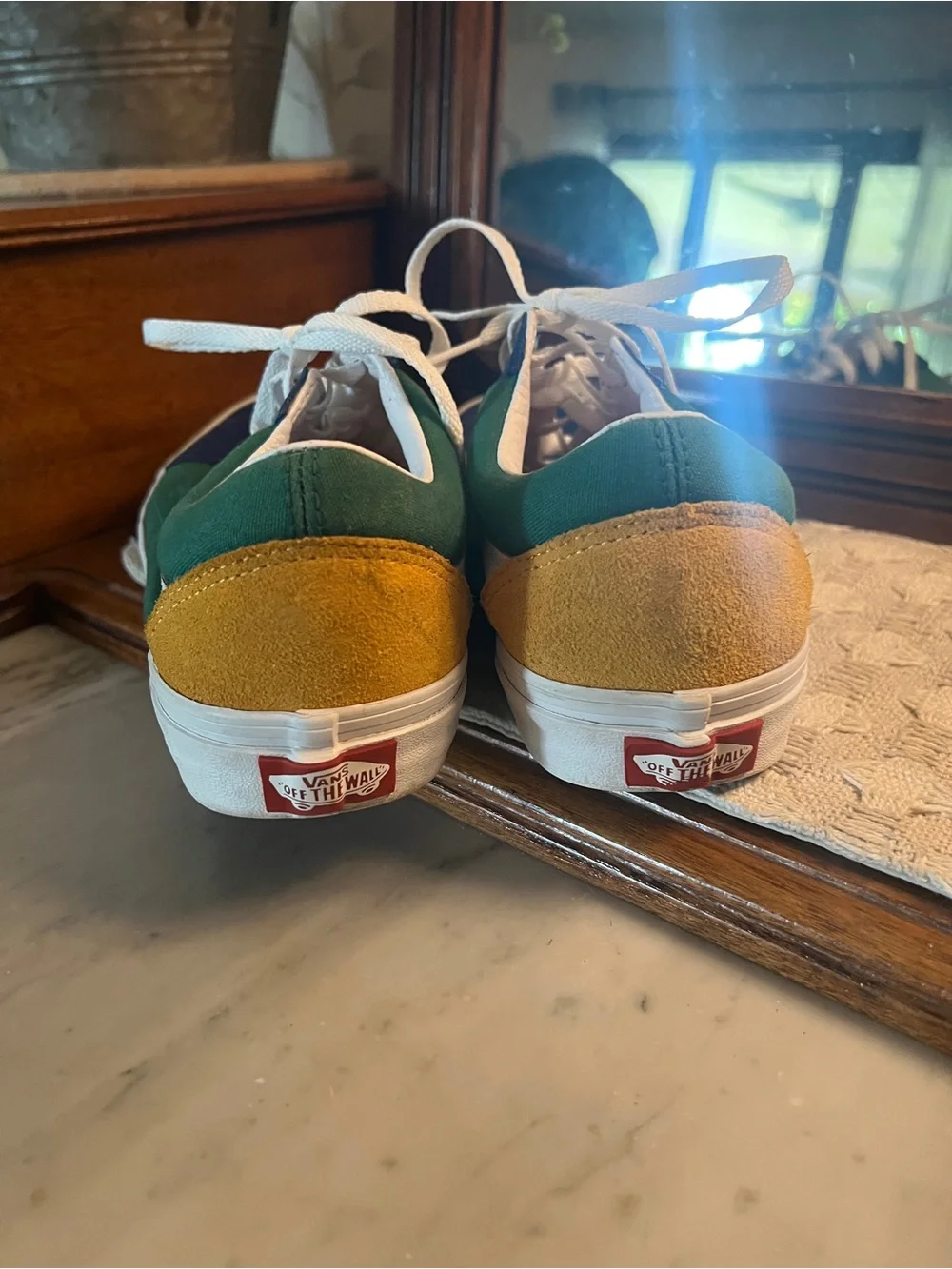 VANS Classic Old Skool Yacht Club Low Top Athleisure Sneakers Blue Green Sz 6.0